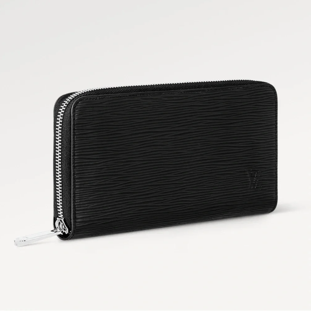 LOUIS VUITTON Black Zippy Organizer Epi Noir Long Wallet - Black Leather EUC